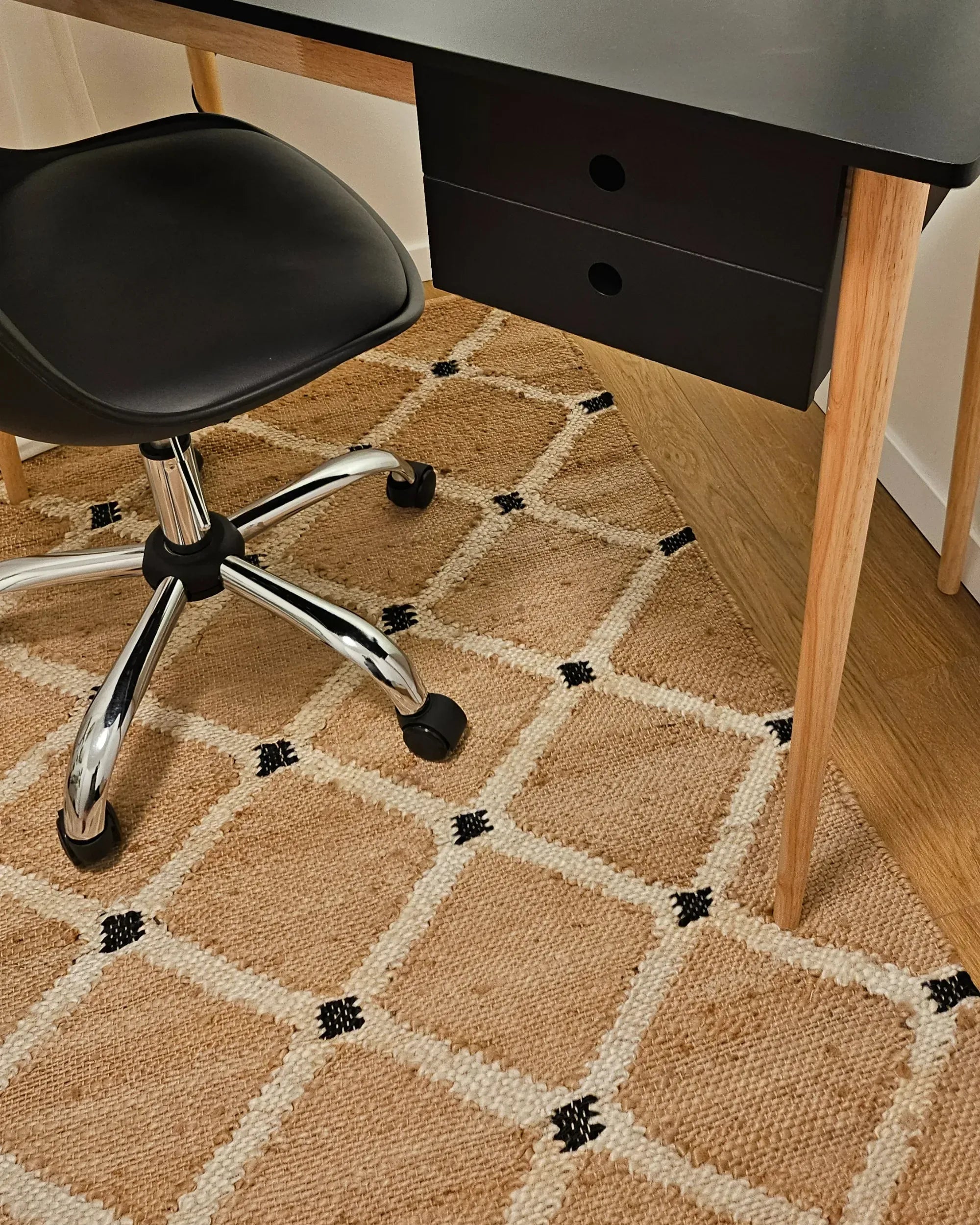 Tapis jute beige 160 x 230 cm