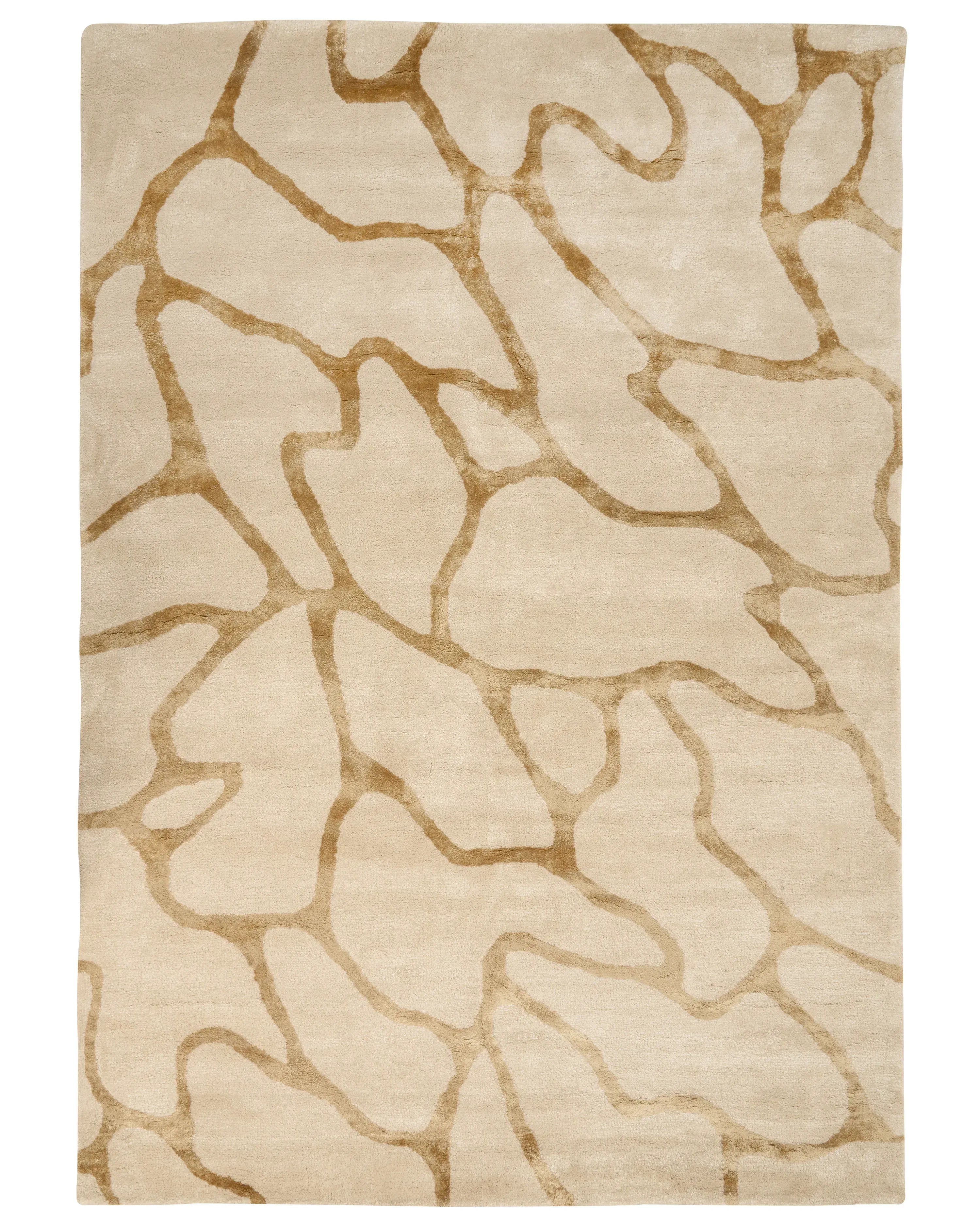 Tappeto MAKOLA Beige 160 x 230 cm Viscosa