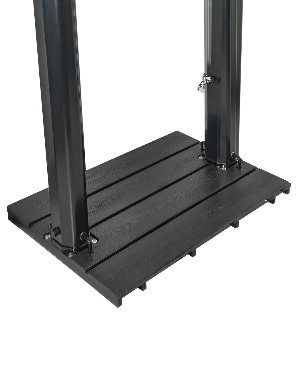 Douche solaire d'extérieur 224 cm - Réservoir 40L en Acier Inoxydable Noir - Douche Pluie pour Jardin
