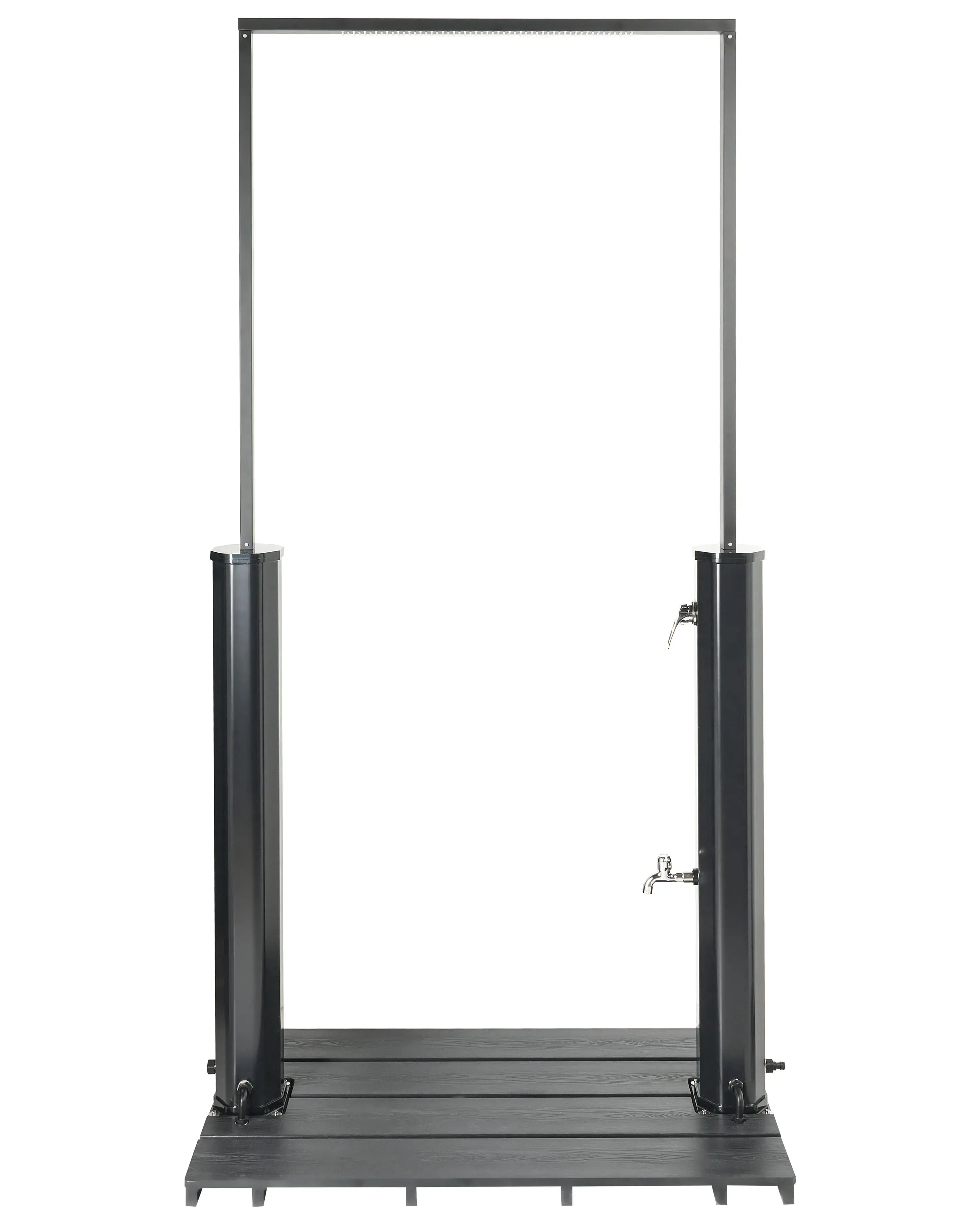 Douche solaire d'extérieur 224 cm - Réservoir 40L en Acier Inoxydable Noir - Douche Pluie pour Jardin
