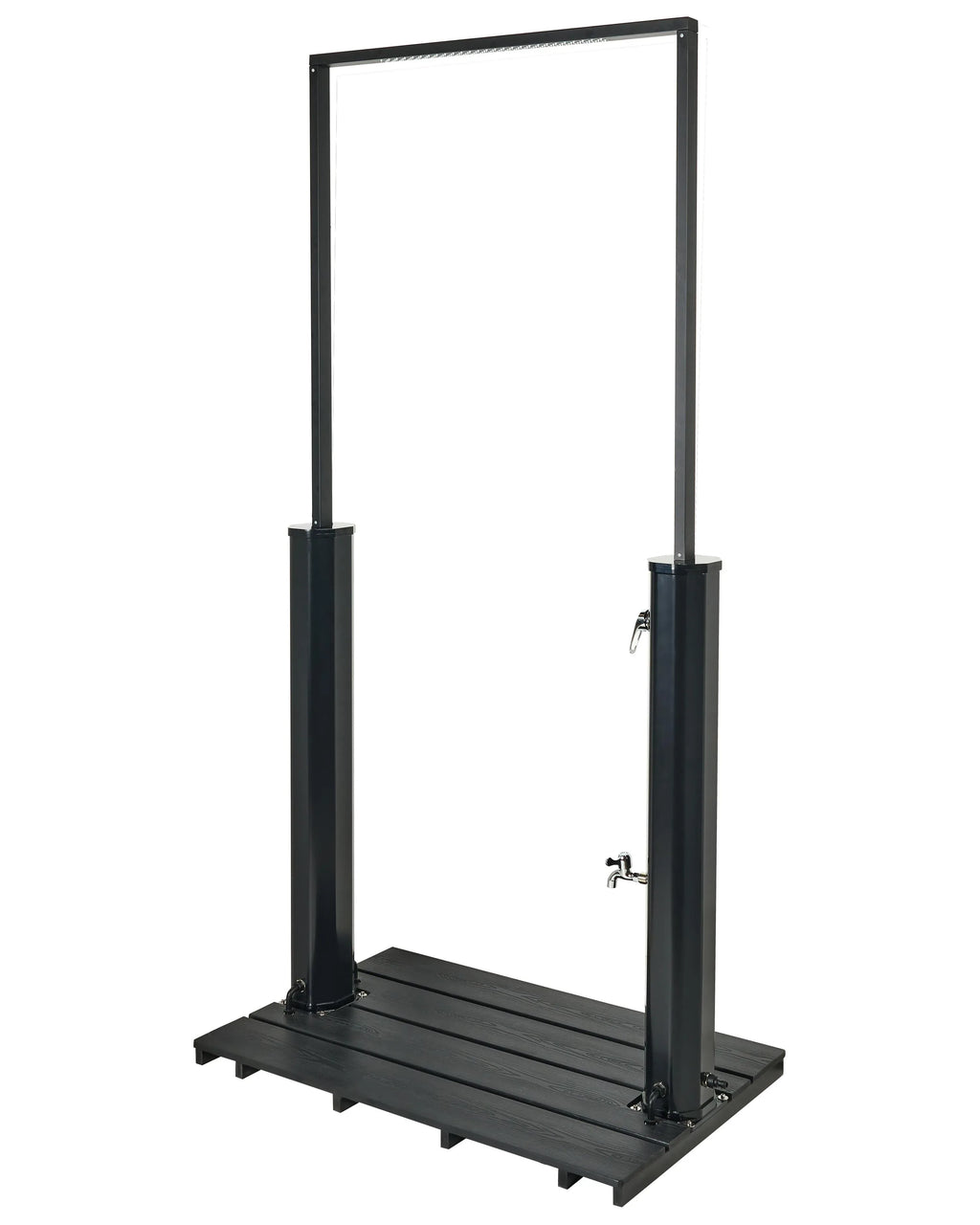Douche solaire d'extérieur 224 cm - Réservoir 40L en Acier Inoxydable Noir - Douche Pluie pour Jardin