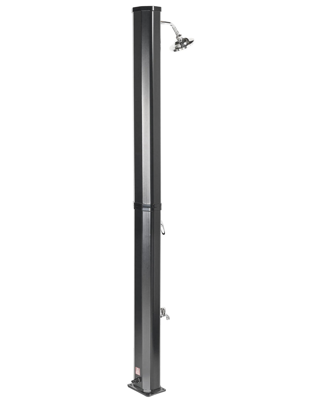 Douche solaire d'extérieur 217 cm - Réservoir 35L en acier inoxydable noir - Colonne de douche de pluie pour jardin