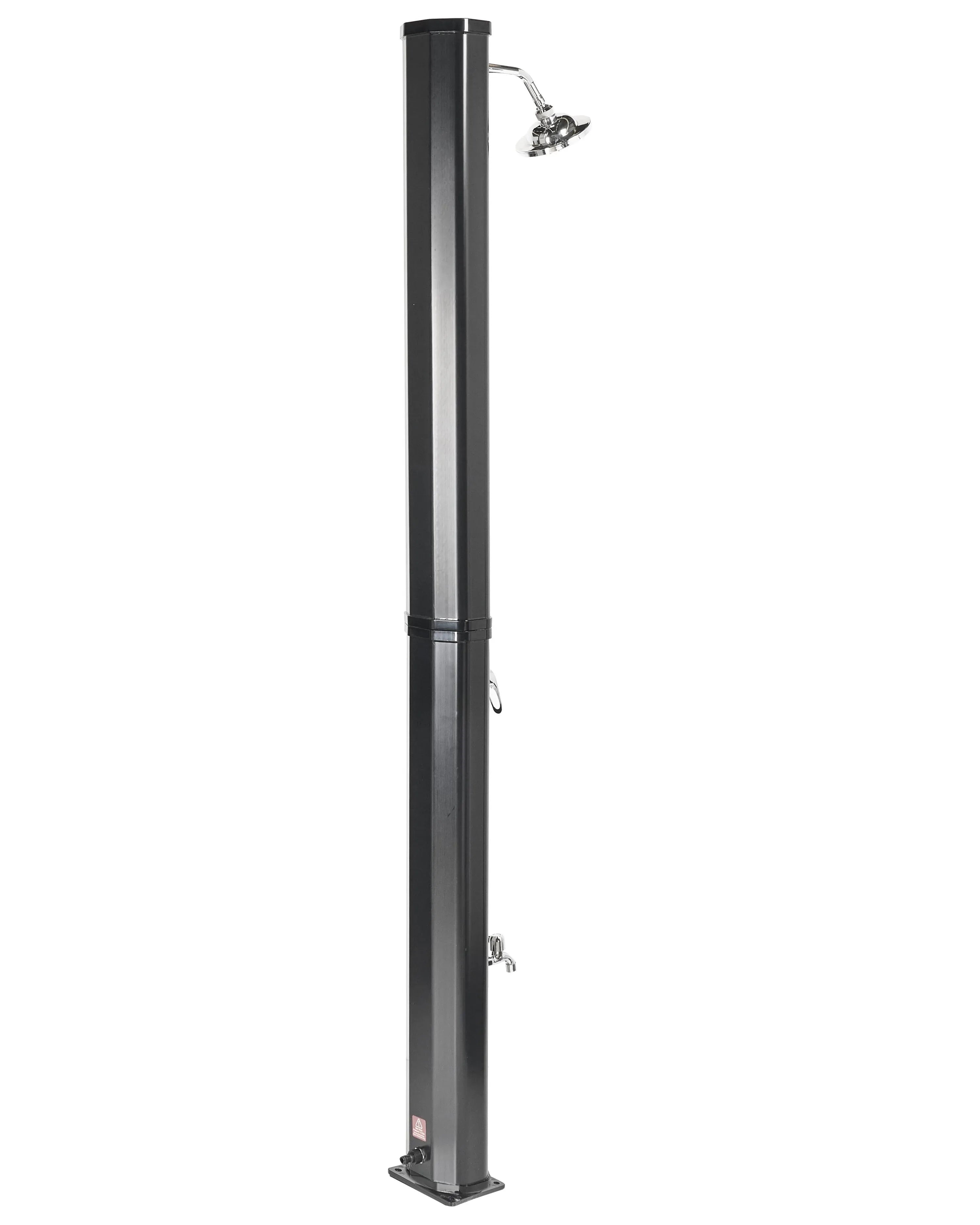 Douche solaire d'extérieur 217 cm - Réservoir 35L en acier inoxydable noir - Colonne de douche de pluie pour jardin