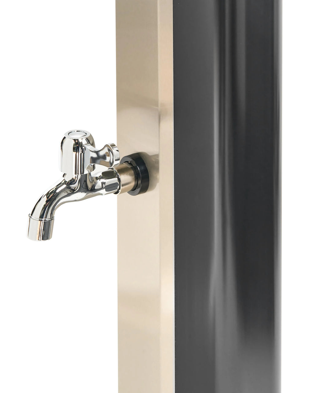 Douche solaire d'extérieur 217 cm - Réservoir 35L en acier inoxydable noir - Colonne de douche de pluie pour jardin