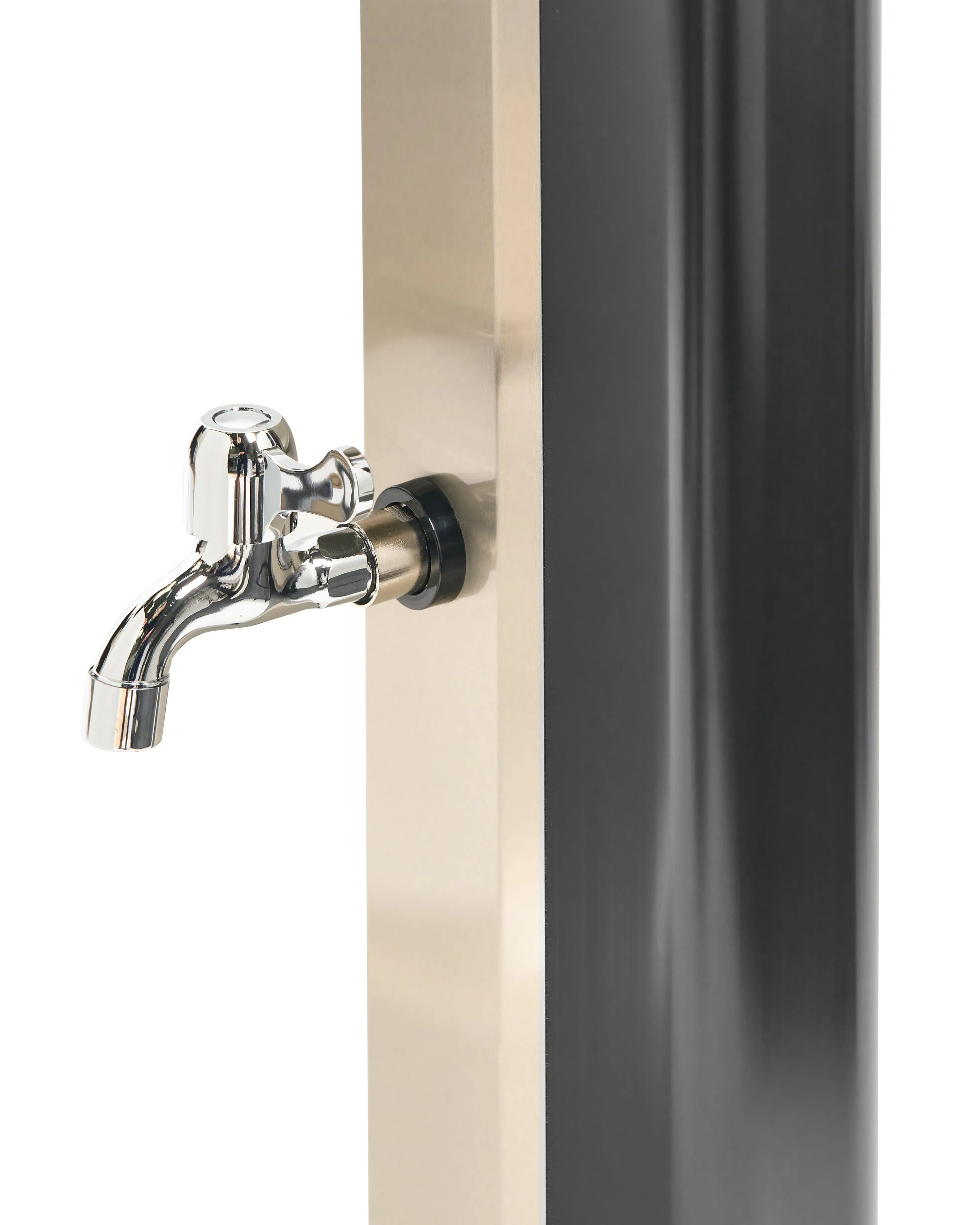 Douche solaire d'extérieur 217 cm - Réservoir 35L en acier inoxydable noir - Colonne de douche de pluie pour jardin