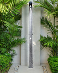 Douche solaire extérieure 217 cm - Réservoir 20L en Acier Inoxydable Noir - Colonne de Douche Slim à Effet Pluie pour Jardin