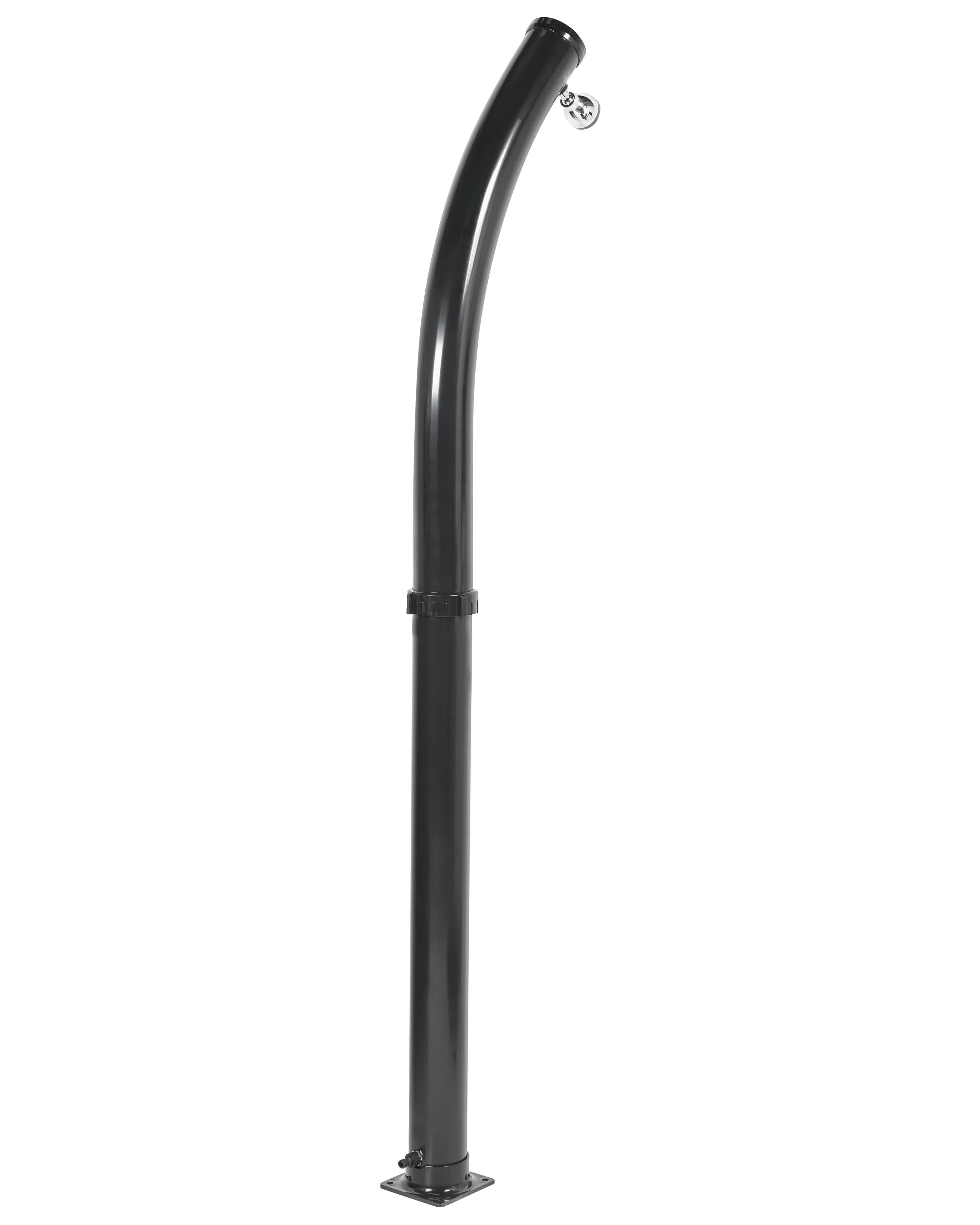 Douche solaire extérieure 217 cm - Réservoir 20L en Acier Inoxydable Noir - Colonne de Douche Slim à Effet Pluie pour Jardin