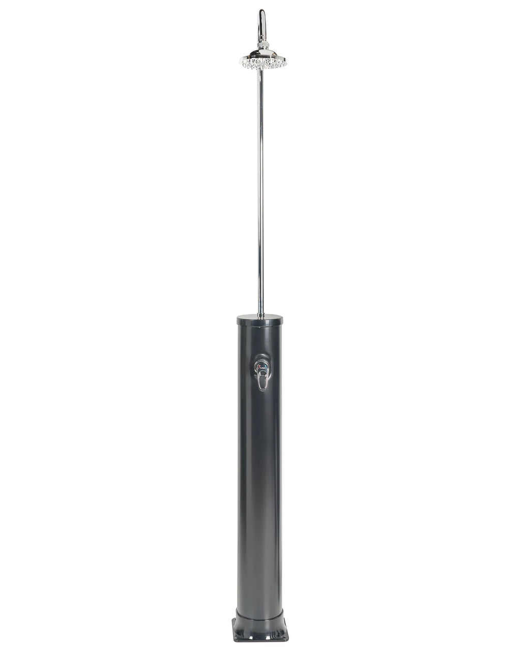 Douche solaire extérieure 214 cm - Réservoir 20L en Acier Inox Noir et Argent - Colonne de Douche Pluie pour Jardin