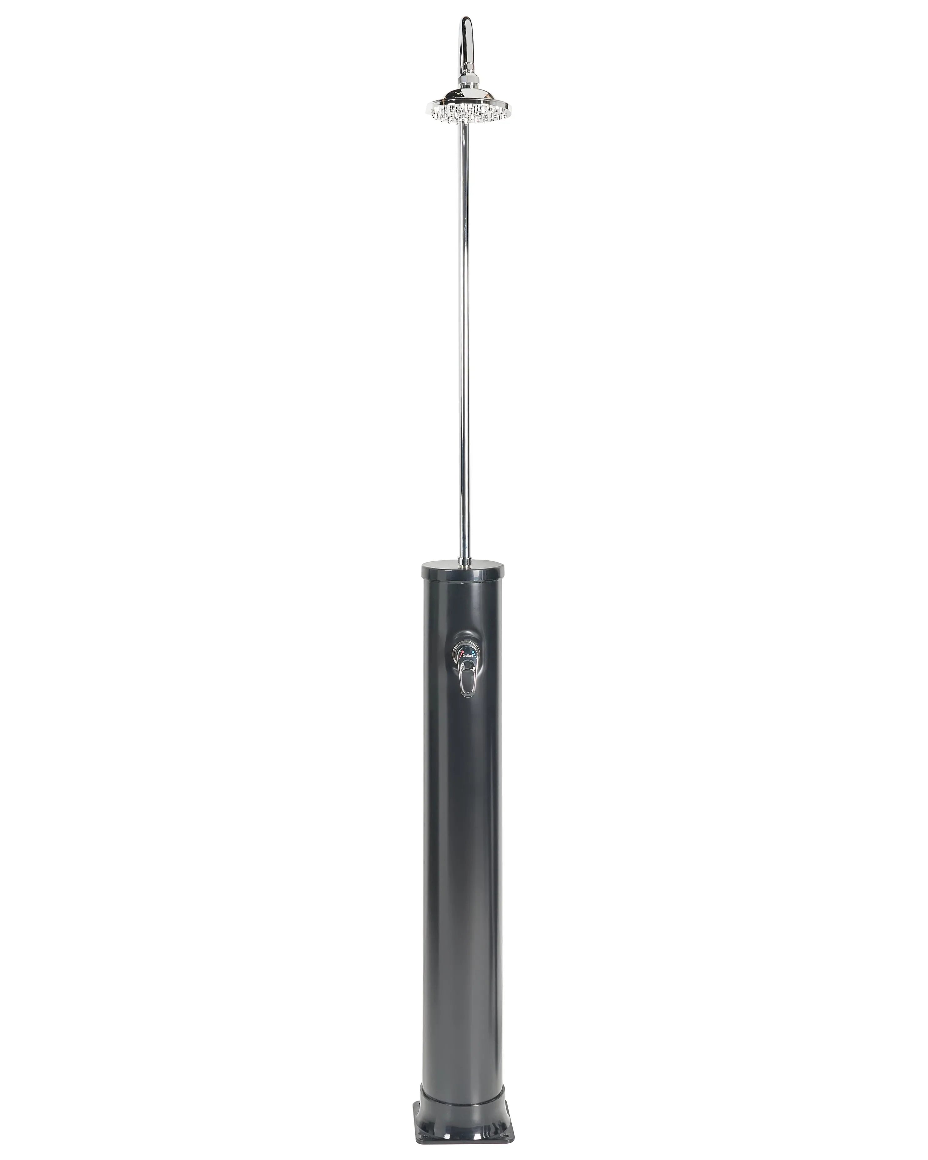 Douche solaire extérieure 214 cm - Réservoir 20L en Acier Inox Noir et Argent - Colonne de Douche Pluie pour Jardin