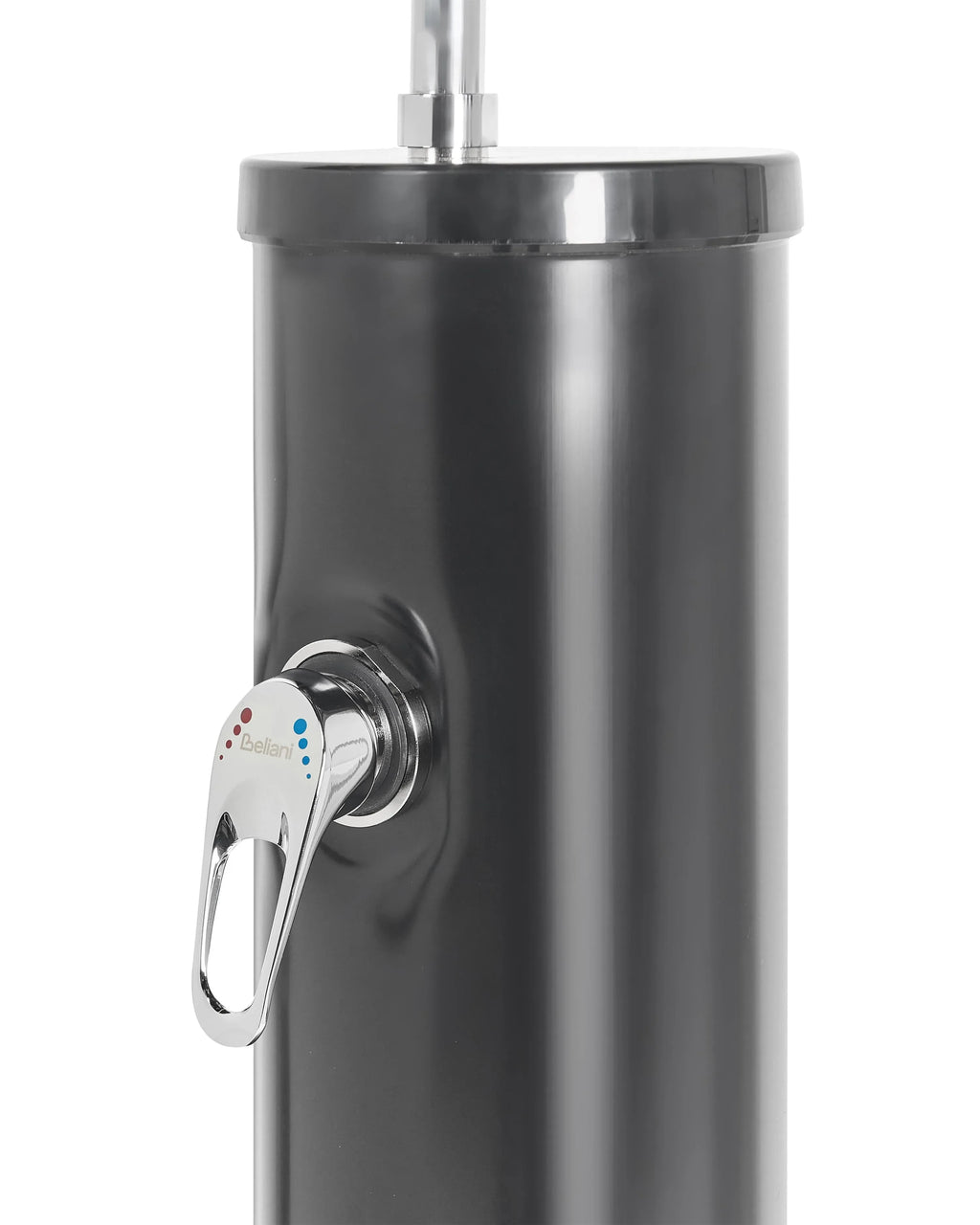 Douche solaire extérieure 214 cm - Réservoir 20L en Acier Inox Noir et Argent - Colonne de Douche Pluie pour Jardin