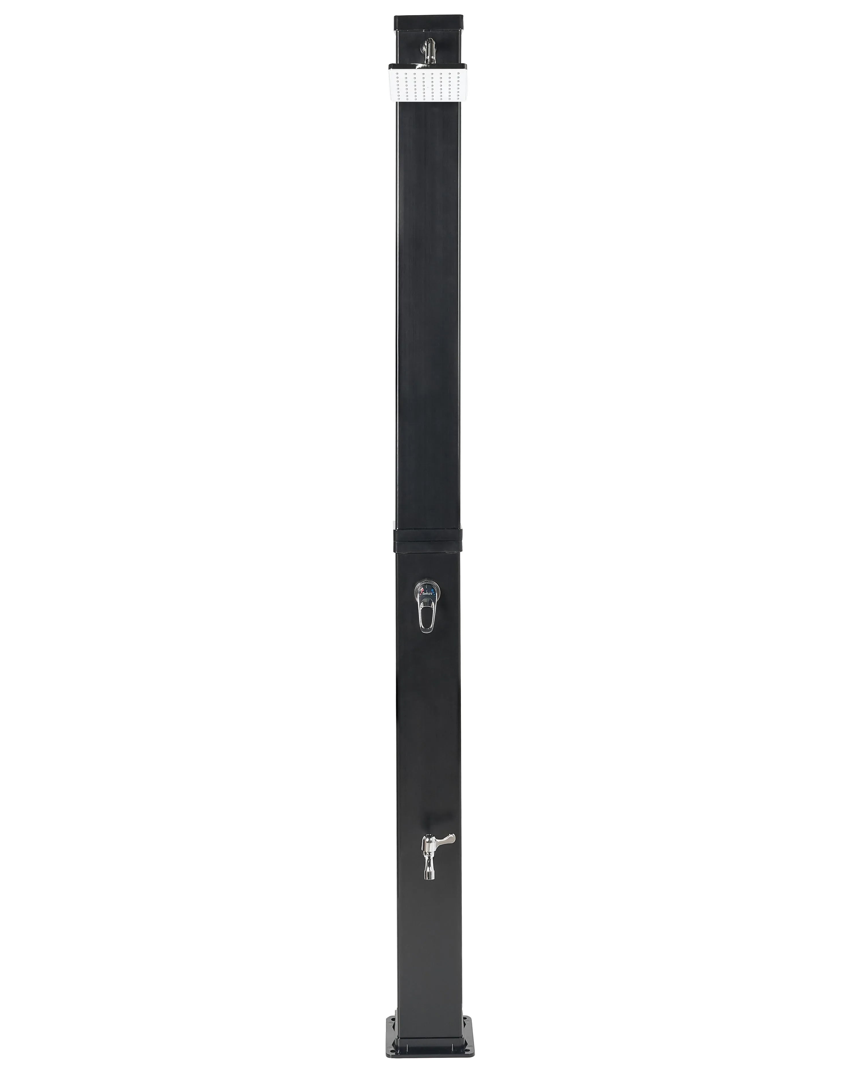 Douche solaire extérieure 217 cm - Réservoir 40L en acier inoxydable entièrement noir - Colonne de douche à effet pluie pour jardin