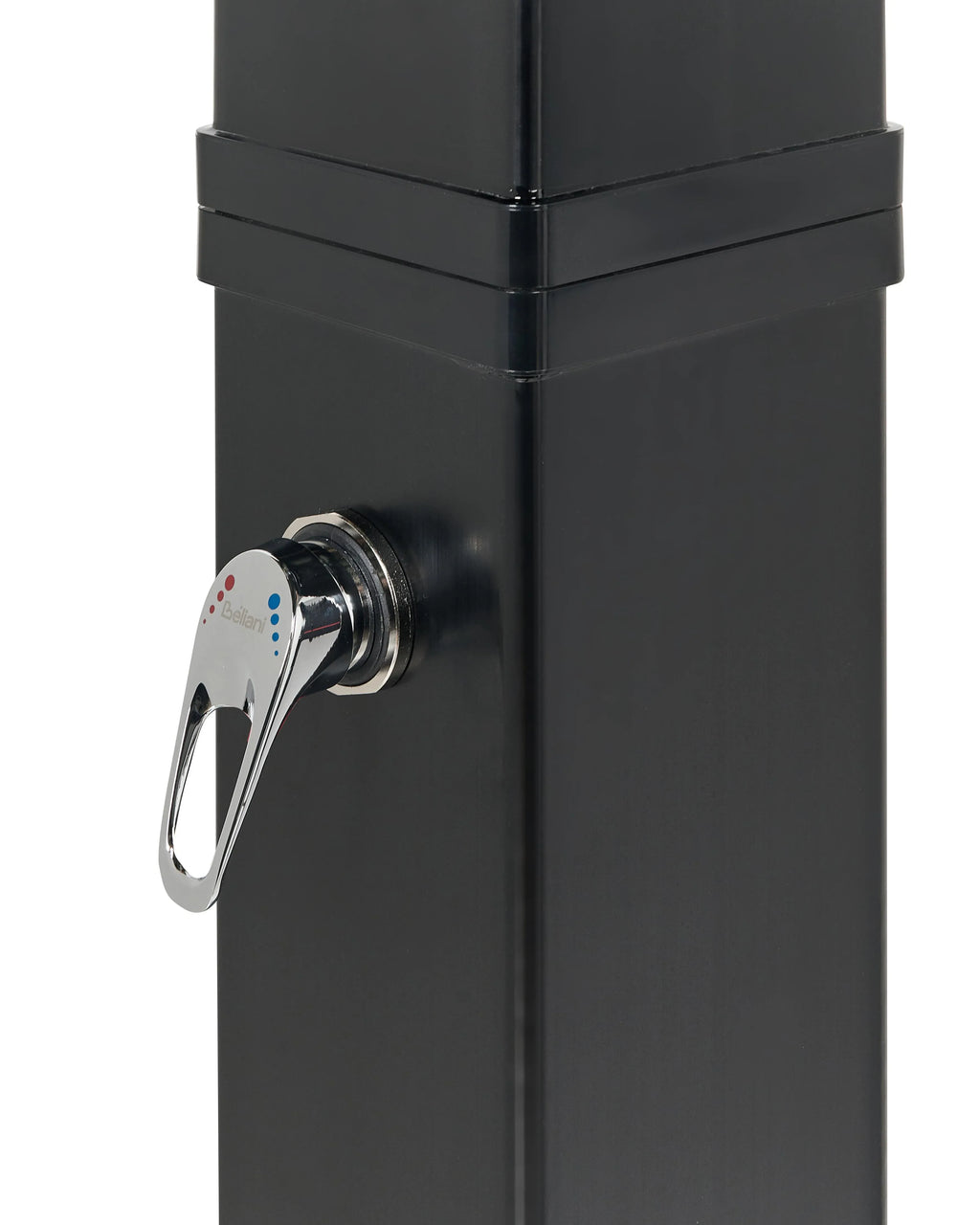 Douche solaire extérieure 217 cm - Réservoir 40L en acier inoxydable entièrement noir - Colonne de douche à effet pluie pour jardin