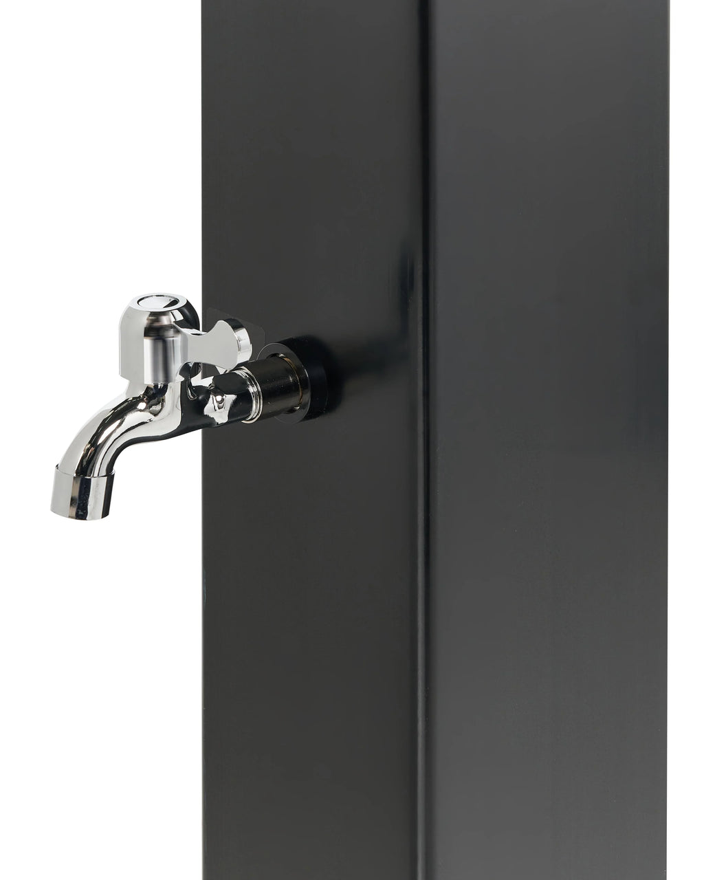 Douche solaire extérieure 217 cm - Réservoir 40L en acier inoxydable entièrement noir - Colonne de douche à effet pluie pour jardin