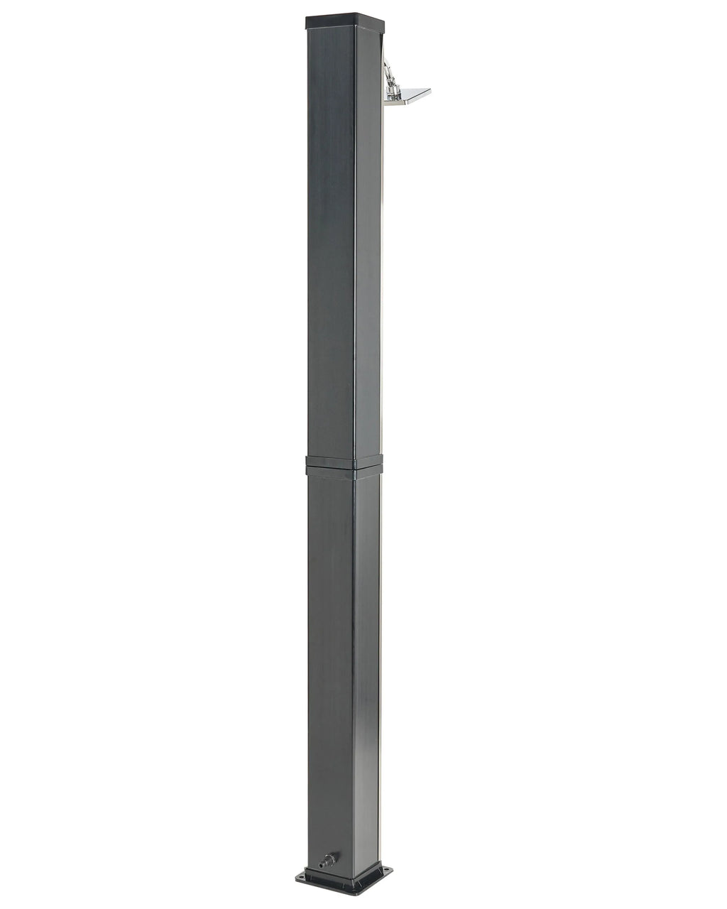 Douche solaire d'extérieur 217 cm - Réservoir 40L en Inox Noir et Argent - Colonne de douche à pluie pour Jardin