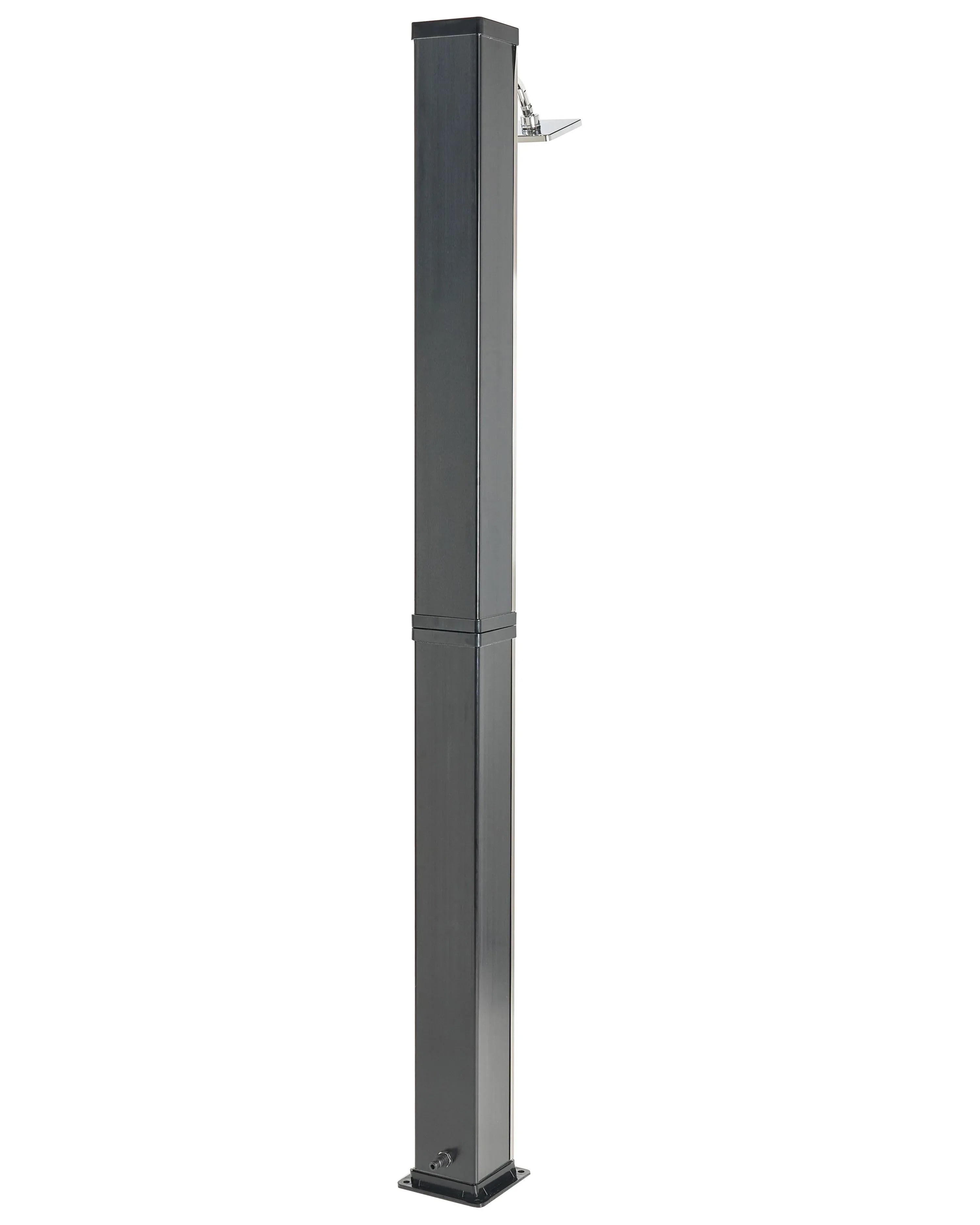 Douche solaire d'extérieur 217 cm - Réservoir 40L en Inox Noir et Argent - Colonne de douche à pluie pour Jardin