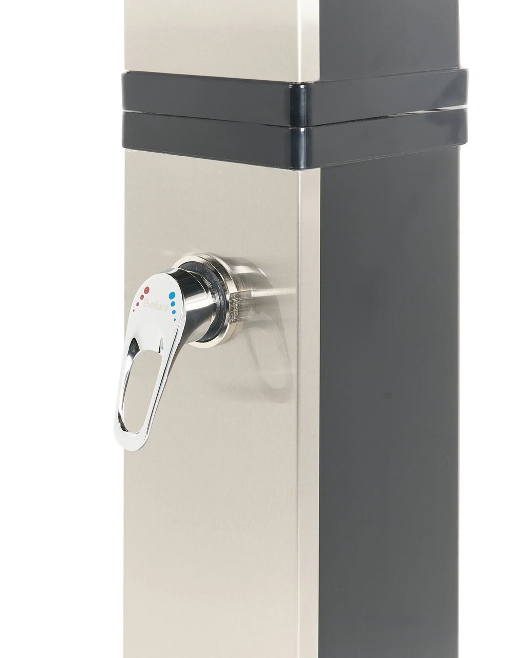 Douche solaire d'extérieur 217 cm - Réservoir 40L en Inox Noir et Argent - Colonne de douche à pluie pour Jardin