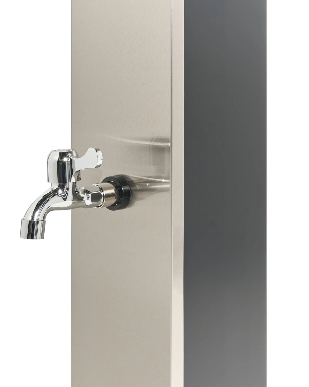 Douche solaire d'extérieur 217 cm - Réservoir 40L en Inox Noir et Argent - Colonne de douche à pluie pour Jardin