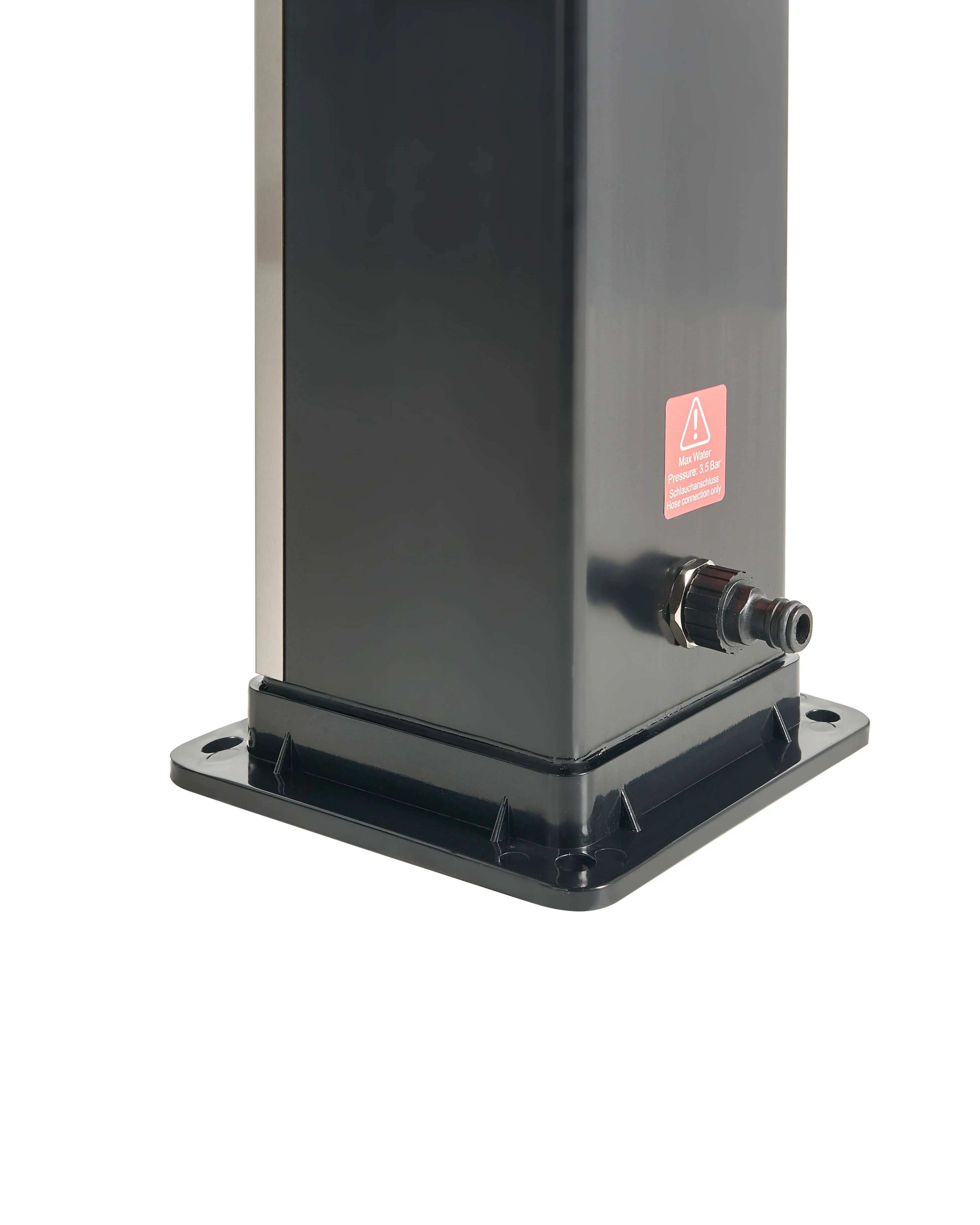 Douche solaire d'extérieur 217 cm - Réservoir 40L en Inox Noir et Argent - Colonne de douche à pluie pour Jardin