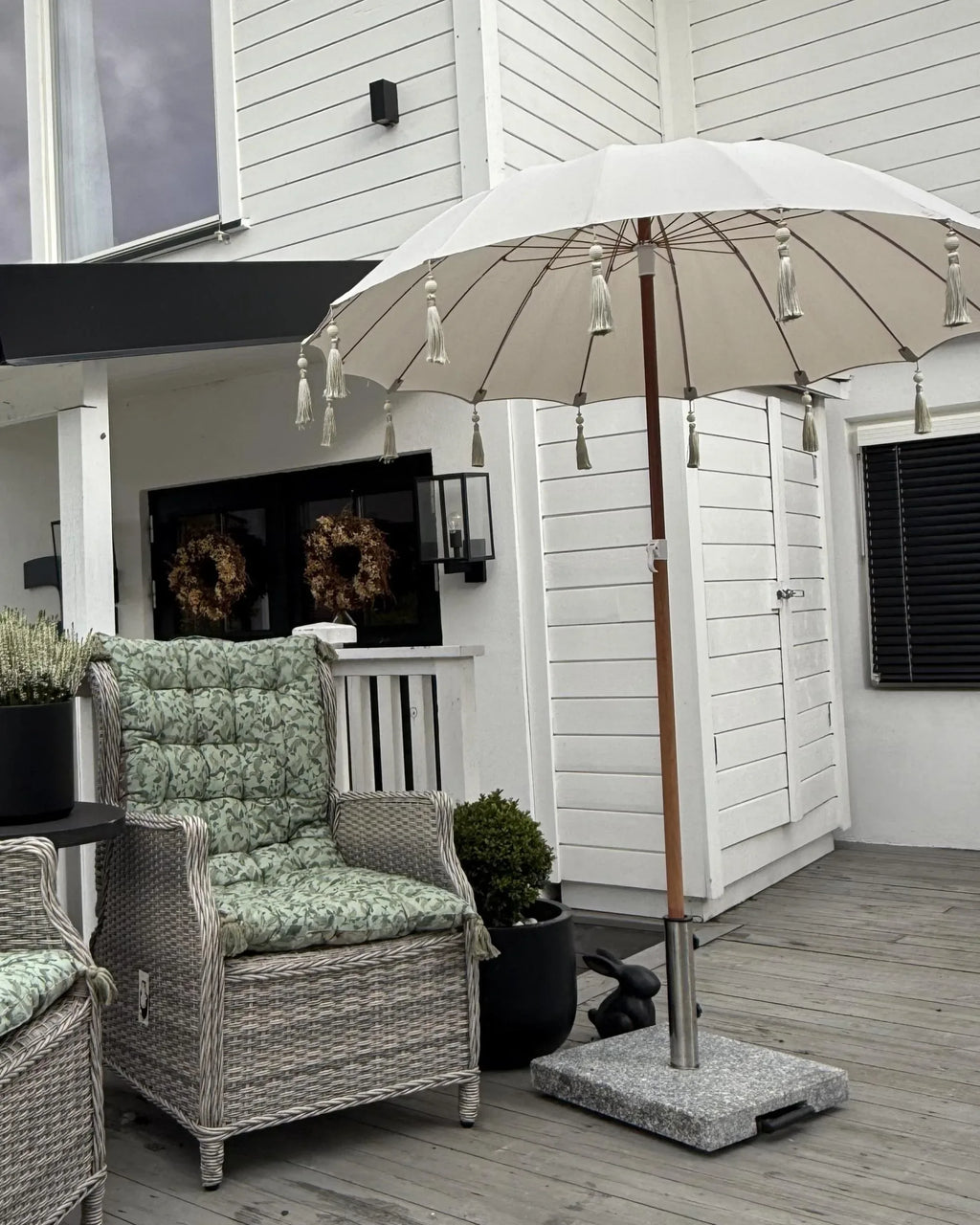 Pied de parasol carré gris 30 kg