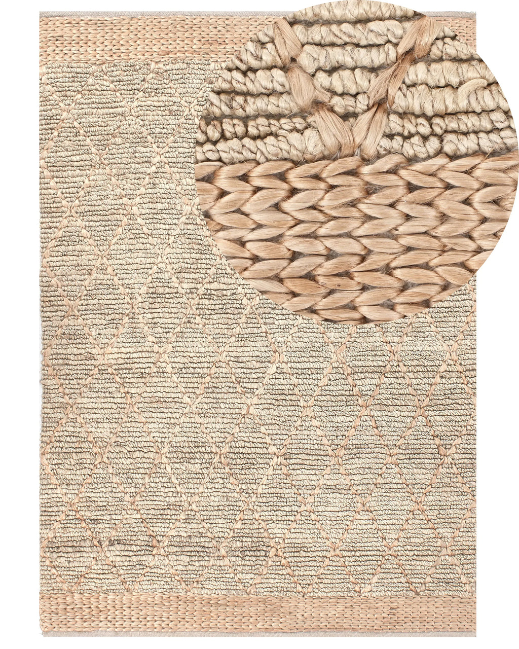 Tappeto TELLIKAYA Beige 160 x 230 cm Iuta