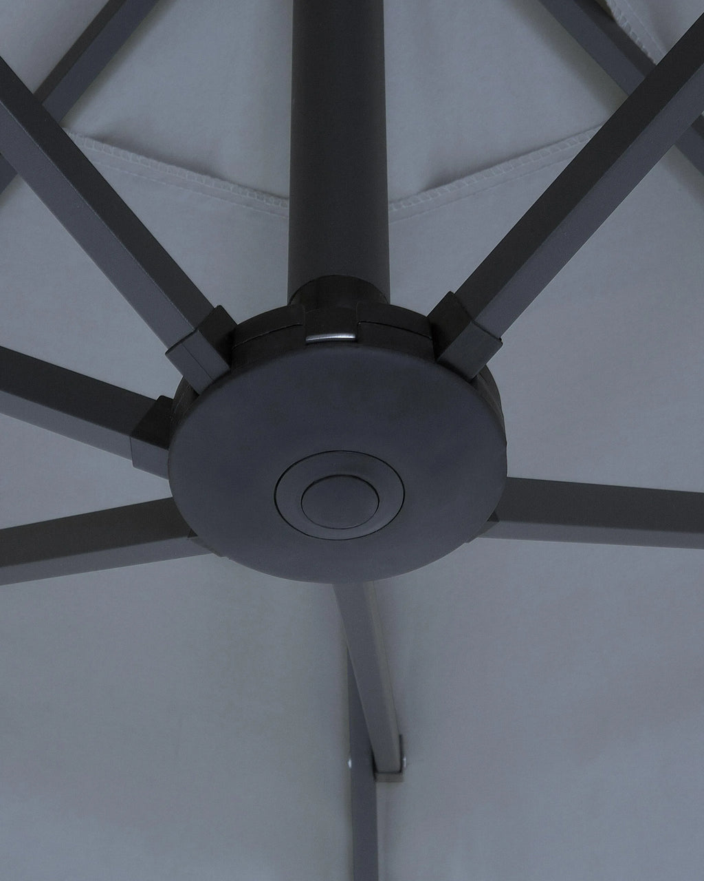 Parasol de jardin 460 cm Gris