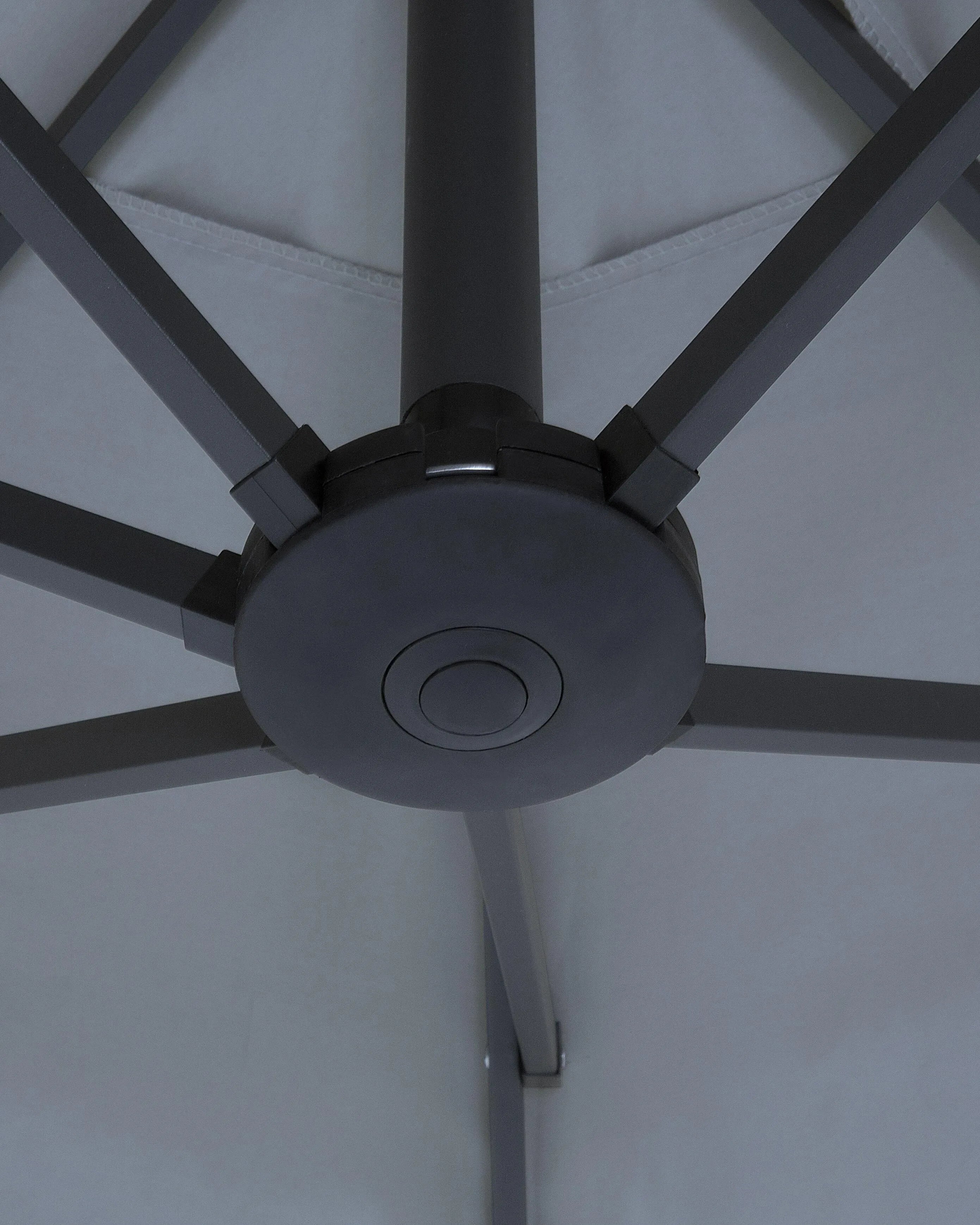 Parasol de jardin 460 cm Gris