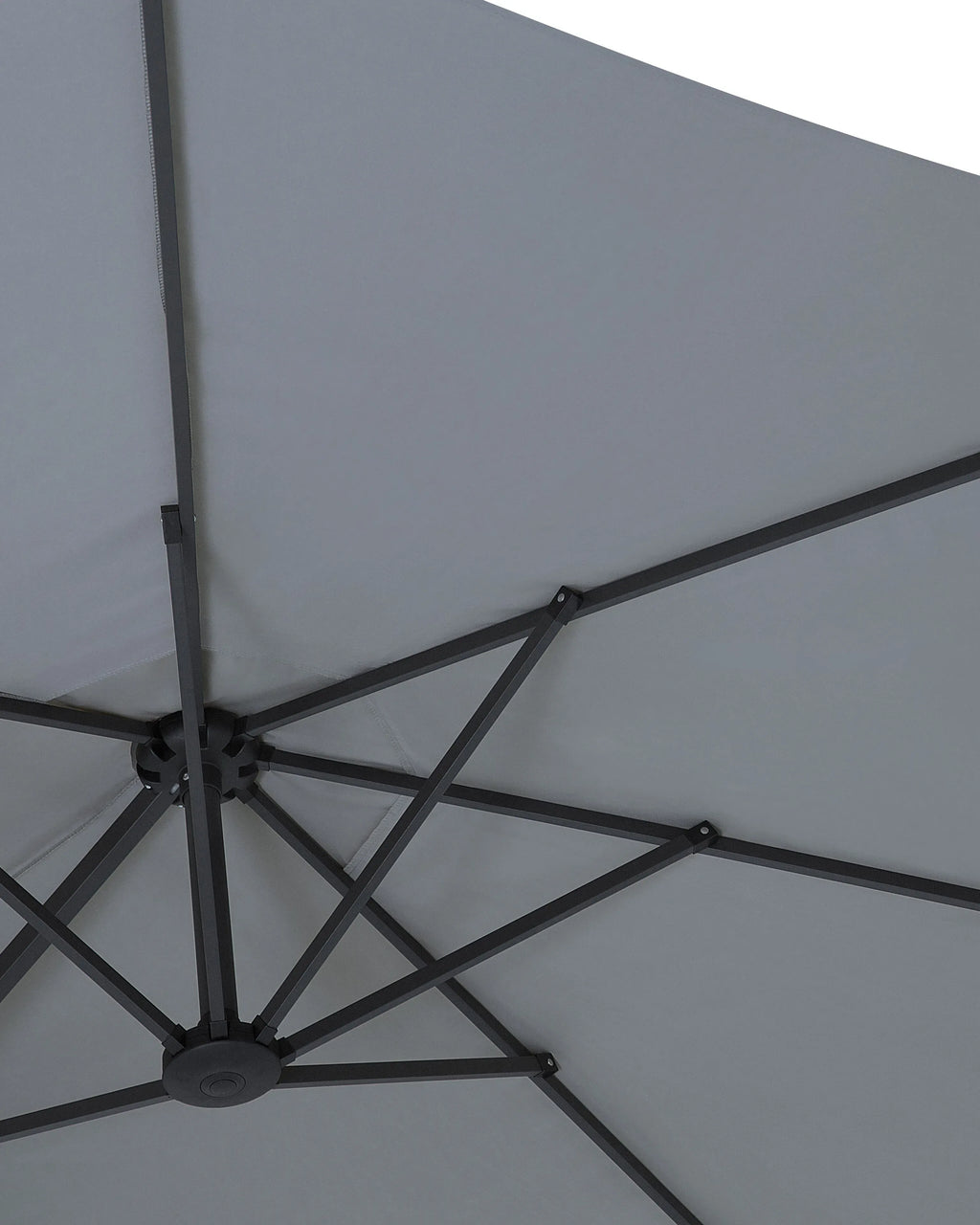 Parasol de jardin 460 cm Gris