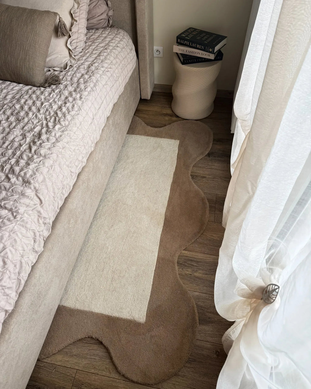 Tapis beige 160 x 230 cm Laine