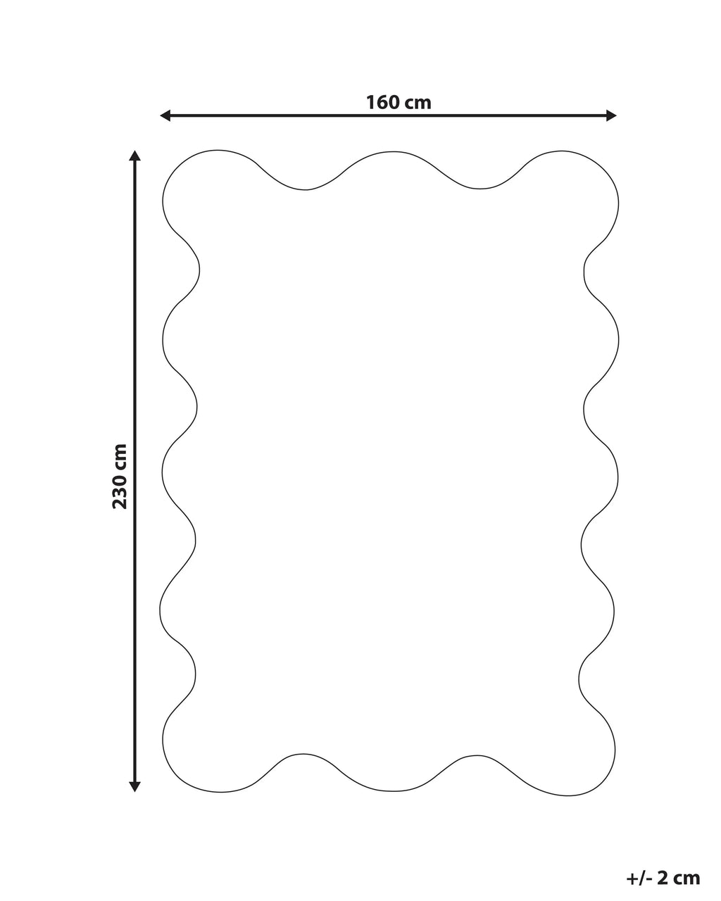 Tapis beige 160 x 230 cm Laine