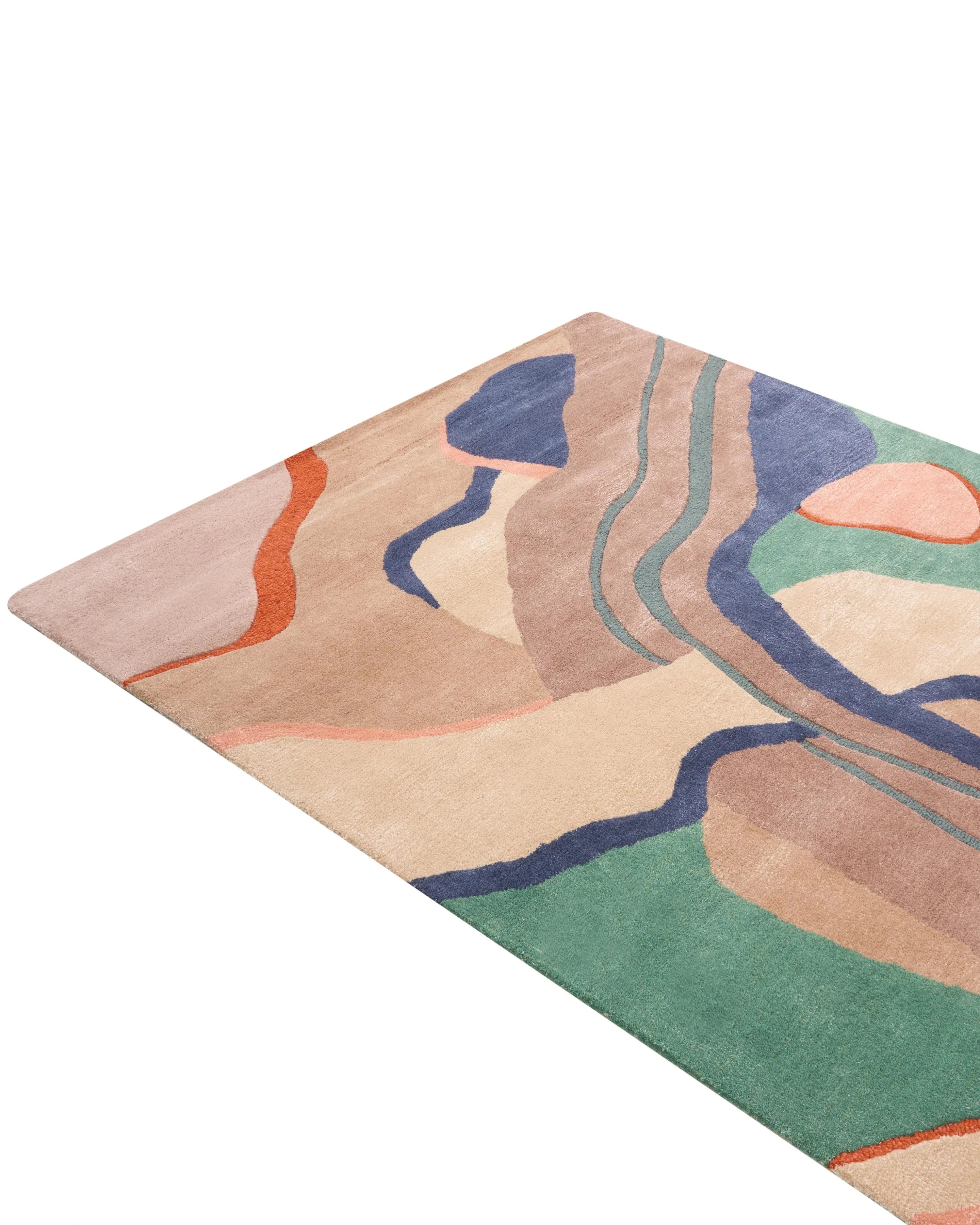 Multicolor Viscose Rug 160 x 230 cm