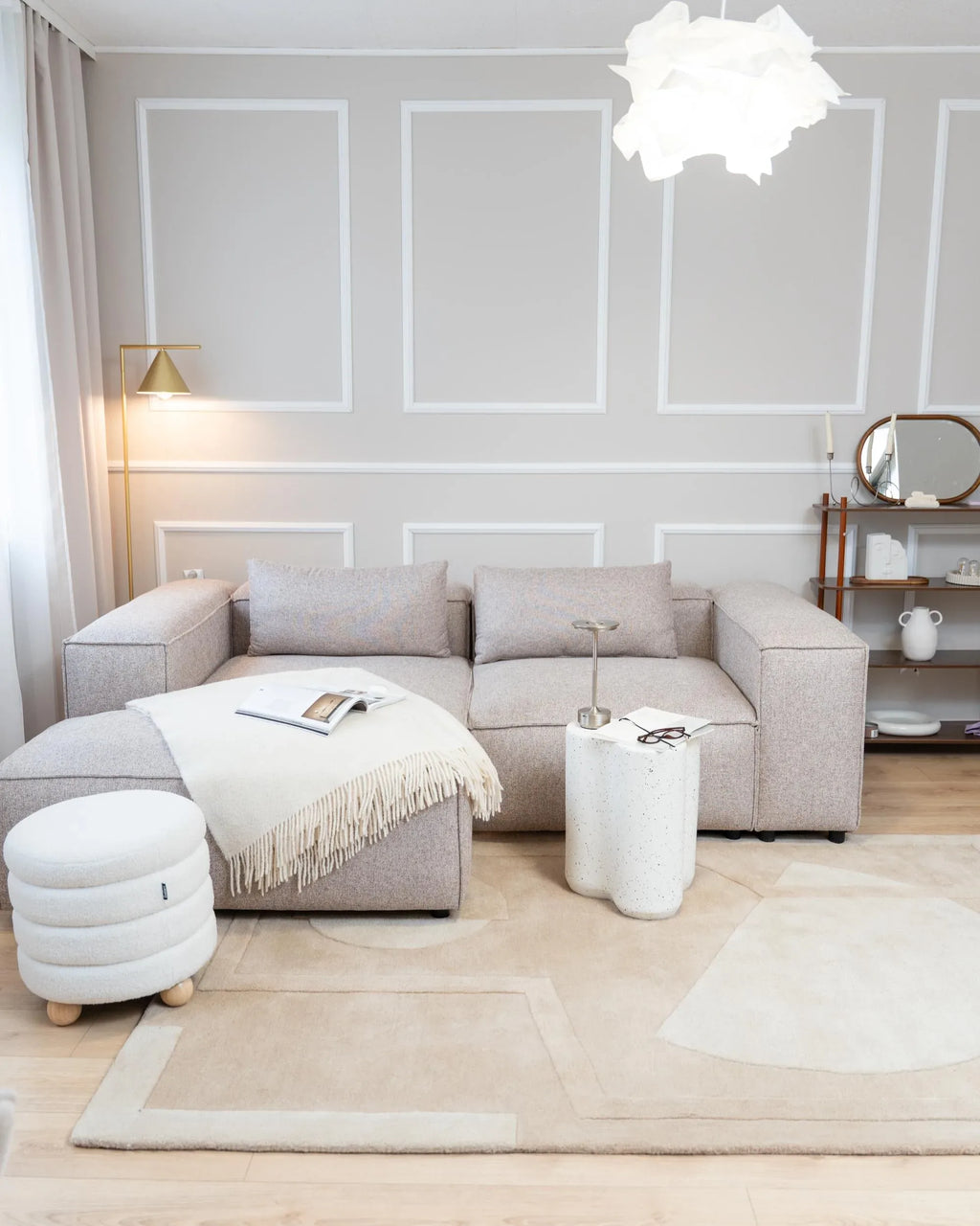 Tapis Beige 160 x 230 cm Laine