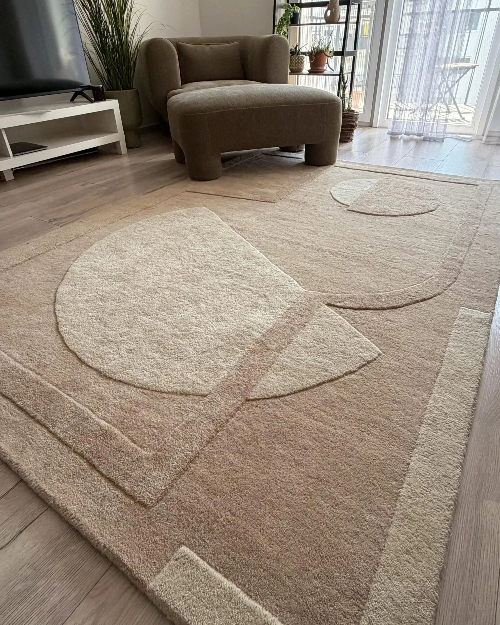 Tapis Beige 160 x 230 cm Laine