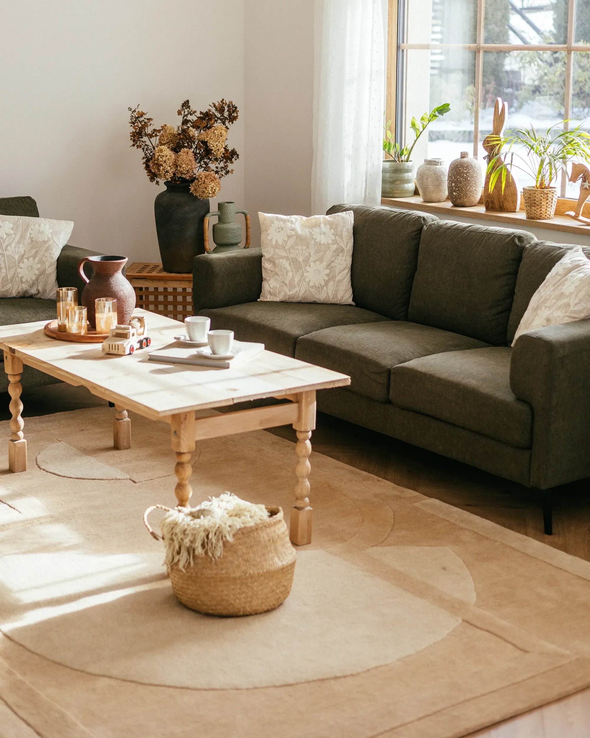 Tapis beige 200 x 300 cm Laine