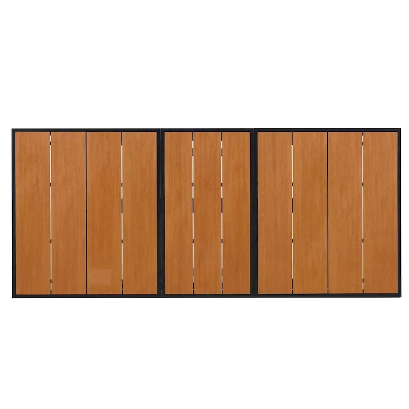 Ensemble de salle à manger extérieur extensible 7 pièces avec table extensible et 6 chaises avec accoudoirs