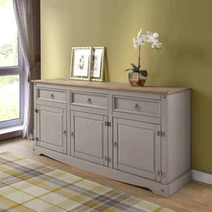 Buffet bas de style rustique 65 po - Collection Corona