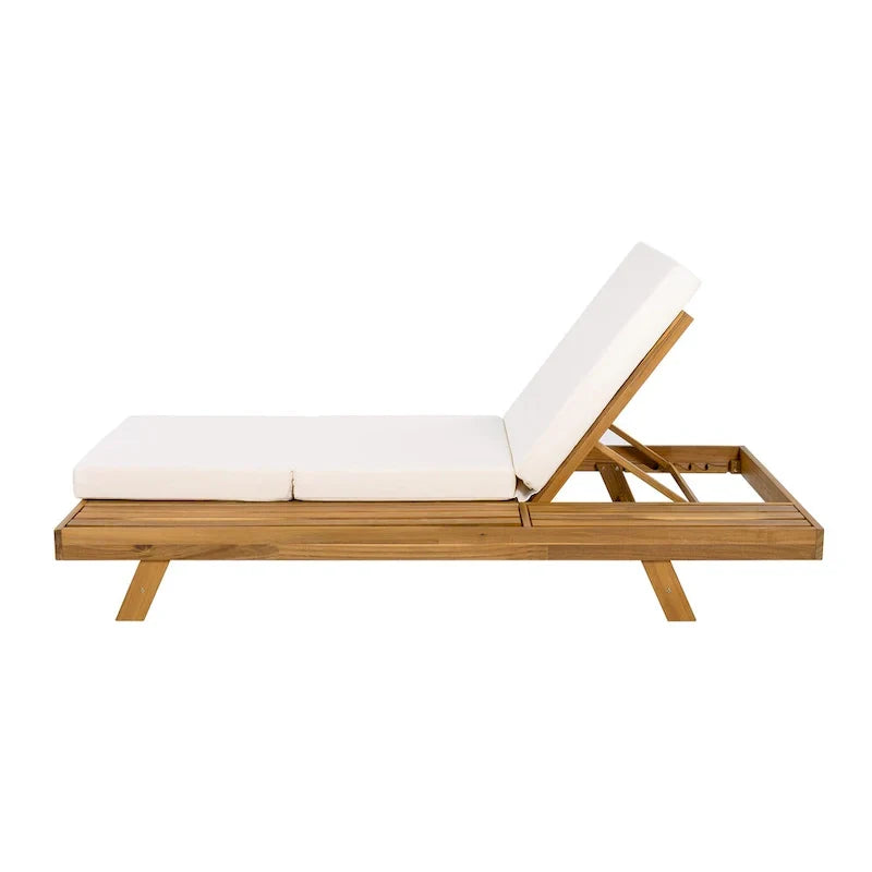 Christopher Knight Home - Ensemble de 2 chaises longues d'extérieur en bois d'acacia Michael